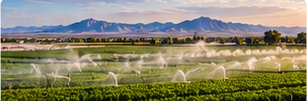Irrigated agricultural fields in the Southwest